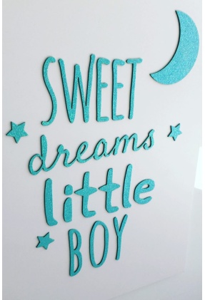 Fali kép türkiz "sweet dreams"