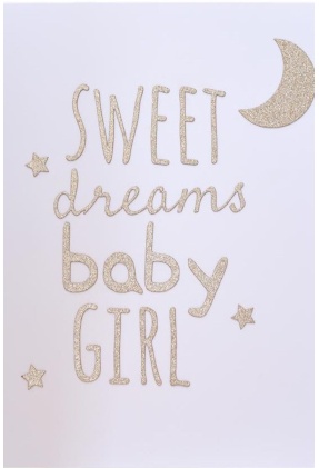 Fali kép arany "sweet dreams"