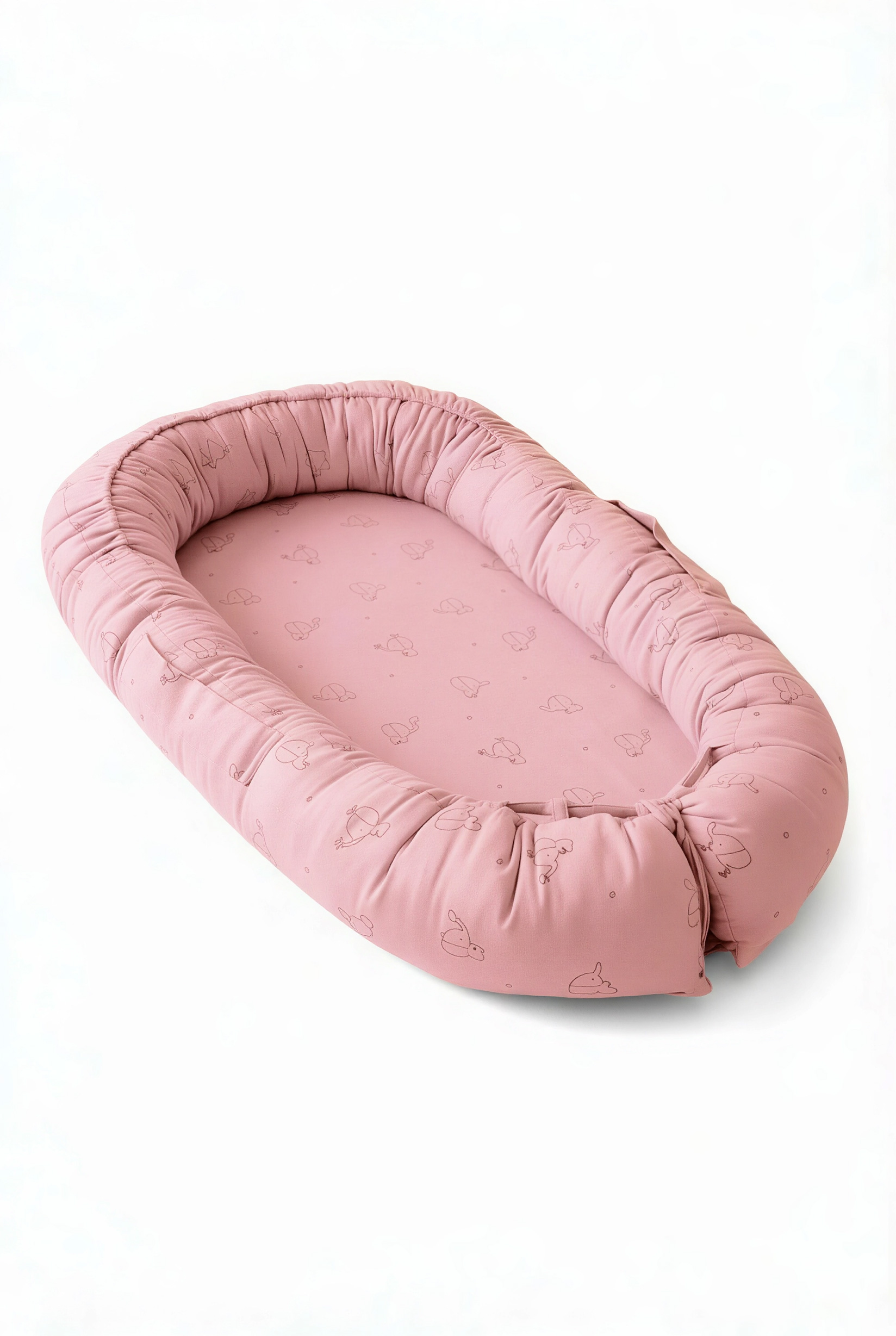 Babafészek elephant dark salmon puha géz anyagból megkötővel szabályozható