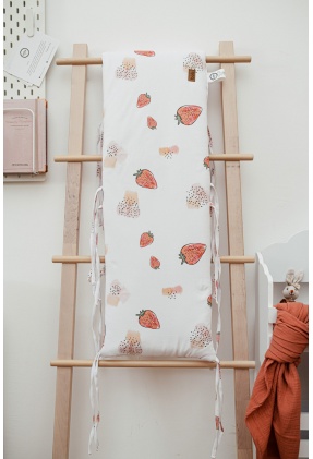 crib bumper strawberry