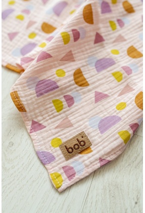 muszlin mintás rózsaszín