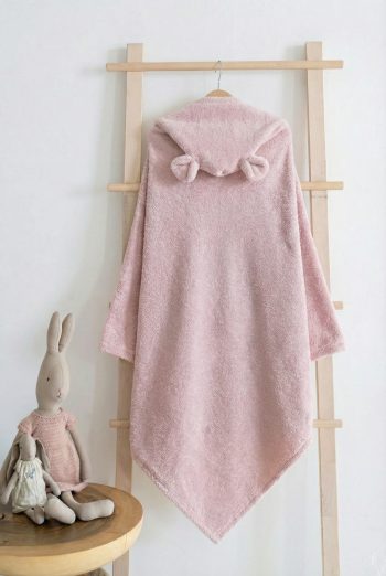 frottír macifüles törölköző dusty rose