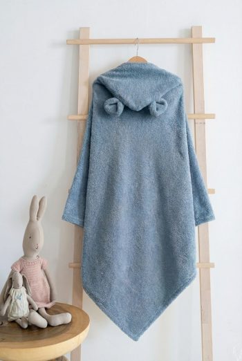 frottír macifüles törölköző kék