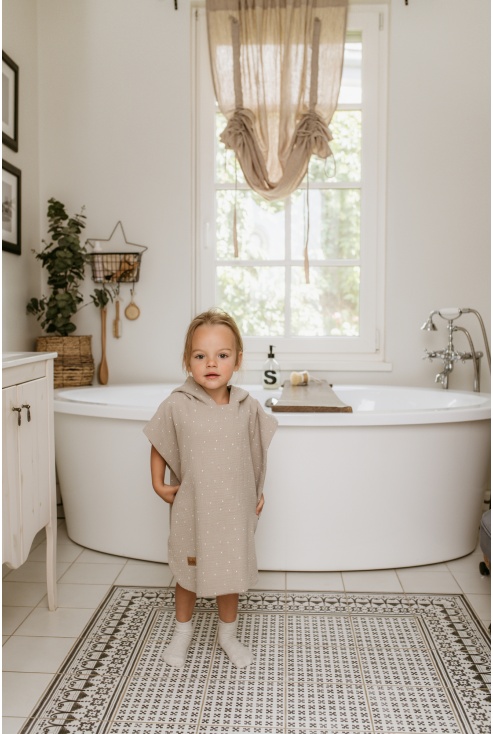 Muslin poncho dots