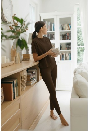 csokibarna pizsama felnőtt